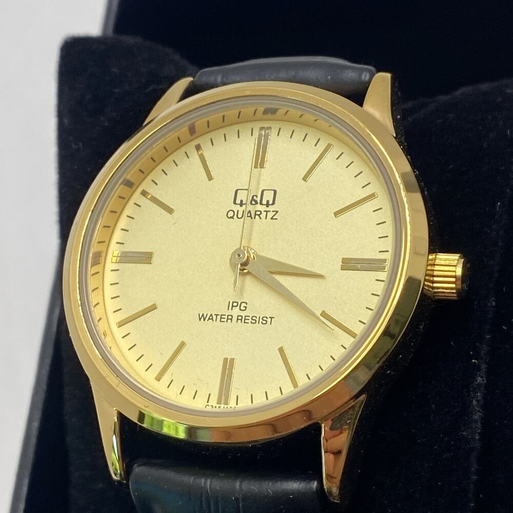 Vintage Citizen Q&Q Womens Gold Tone Watch New Battery